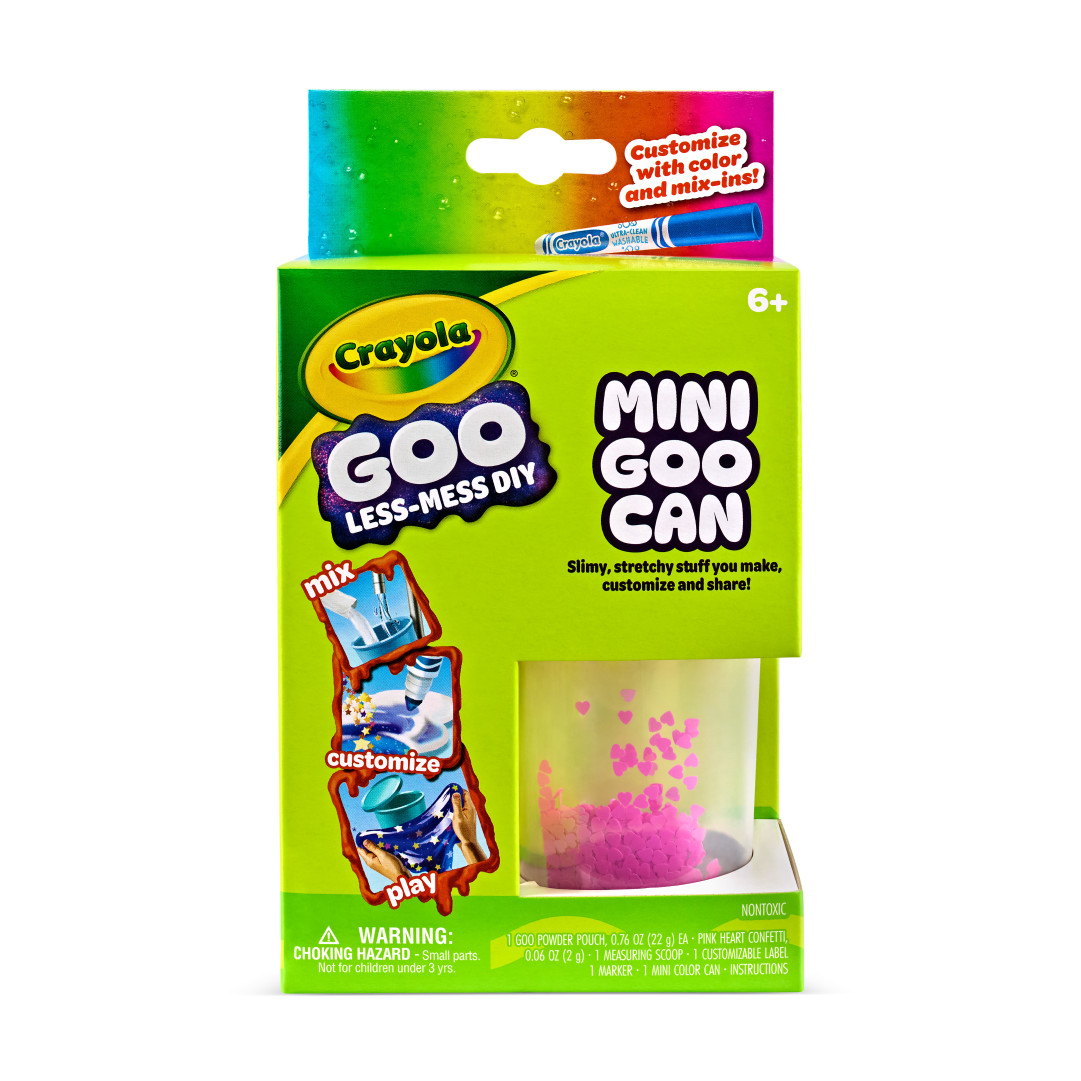 1 Ct Mini Goo Cans, PDQ of 6 front view.