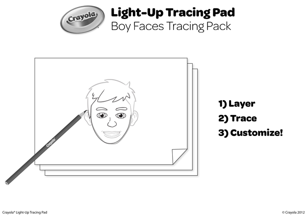 Boy Faces Tracing Pack