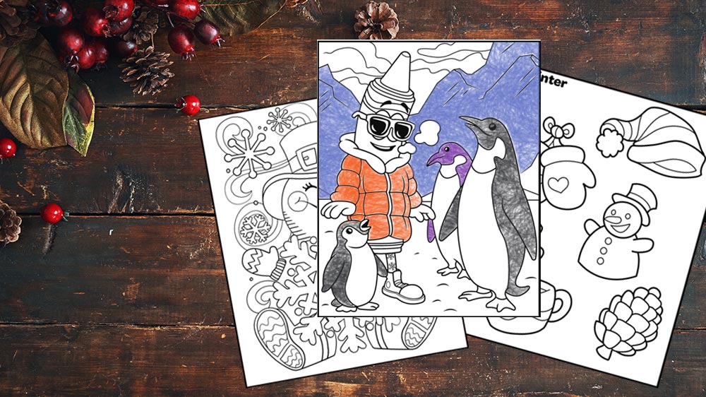 Dibujos de invierno para colorear