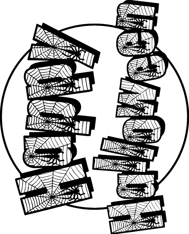 Halloween Sign of Spider Webs