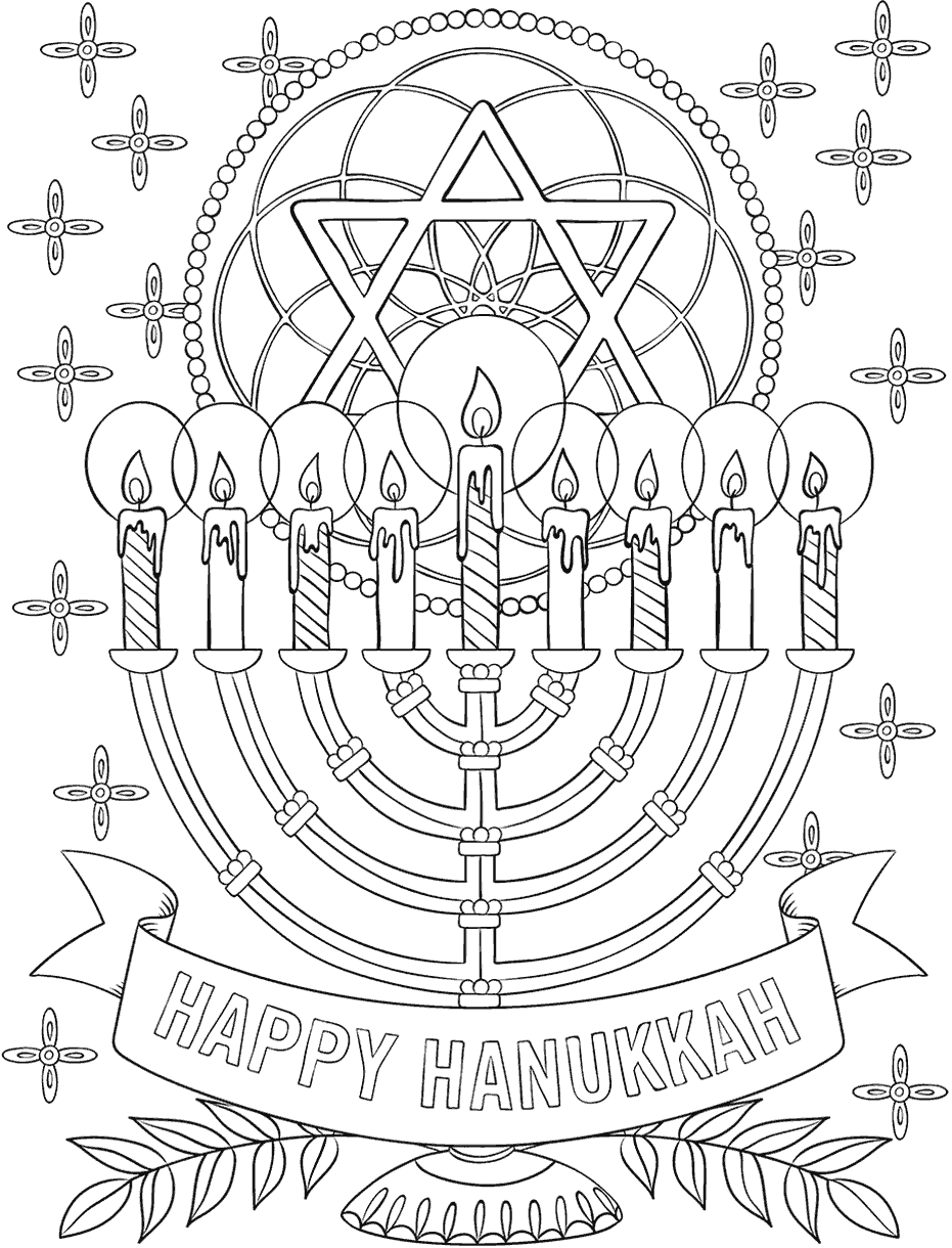 Happy Hanukkah Menorah