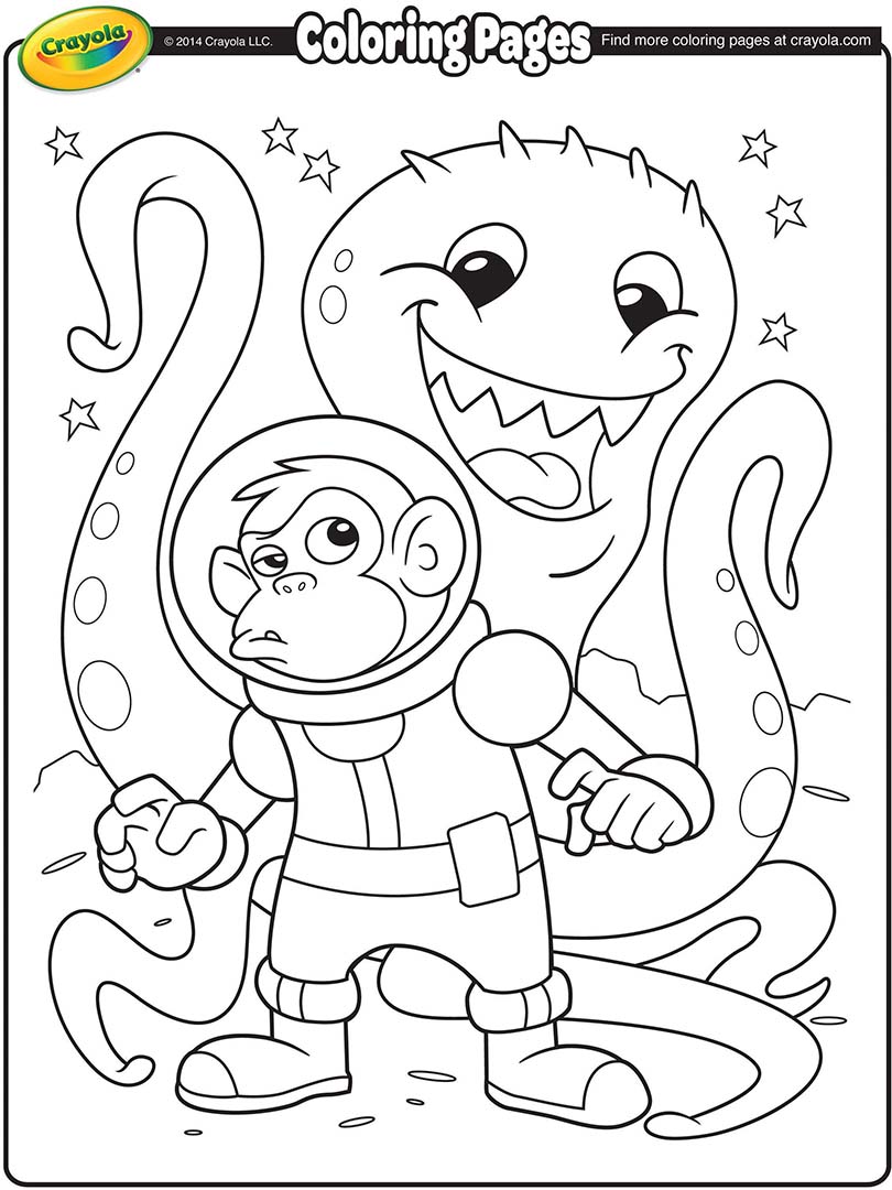 Space Alien and Monkey Astronaut