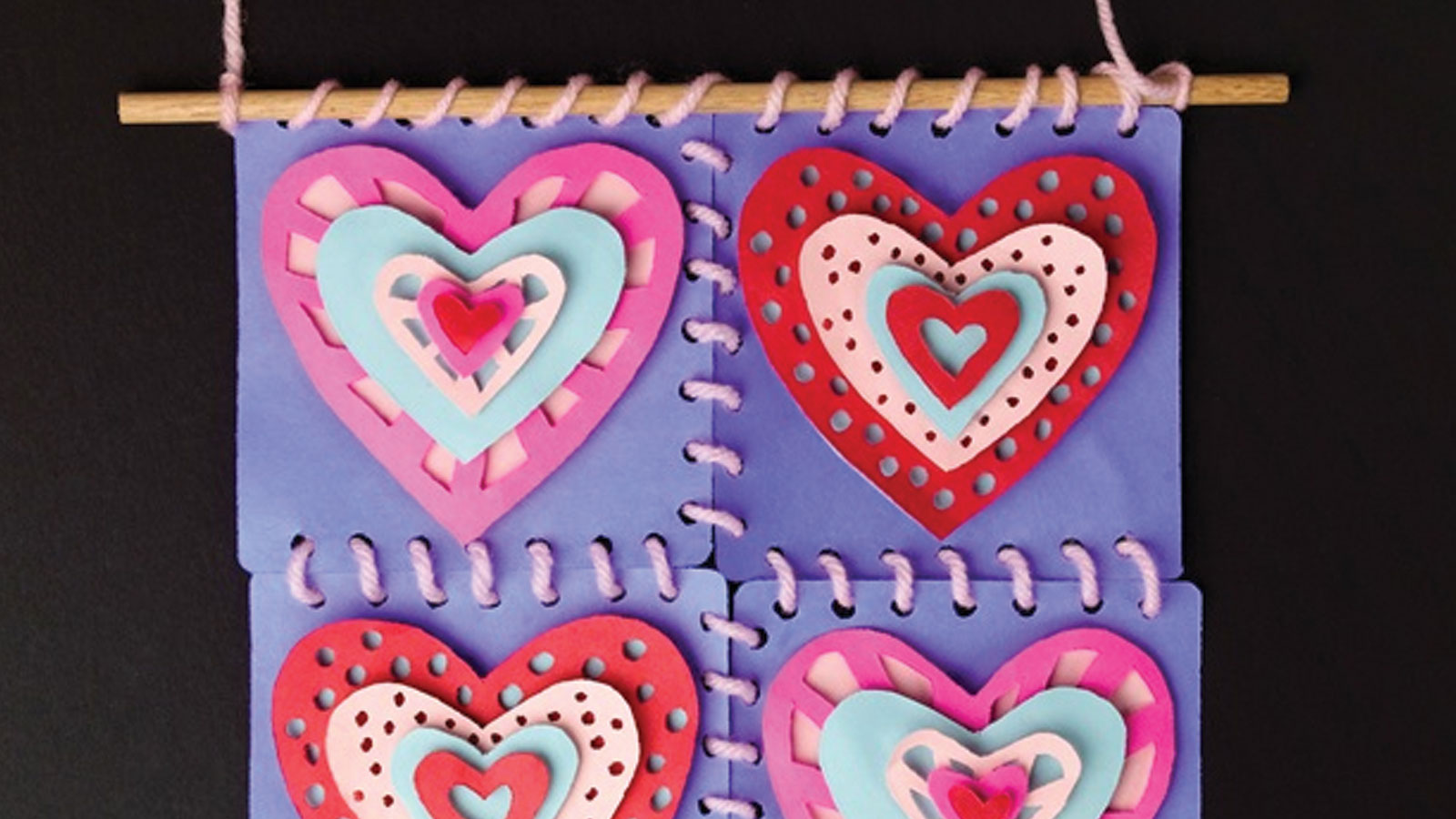 Cuori appesi Cutpaper Quilt