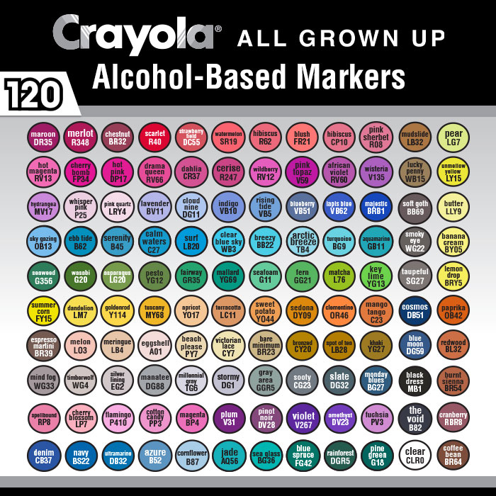 Crayola Alcohol Marker Colors 120 count