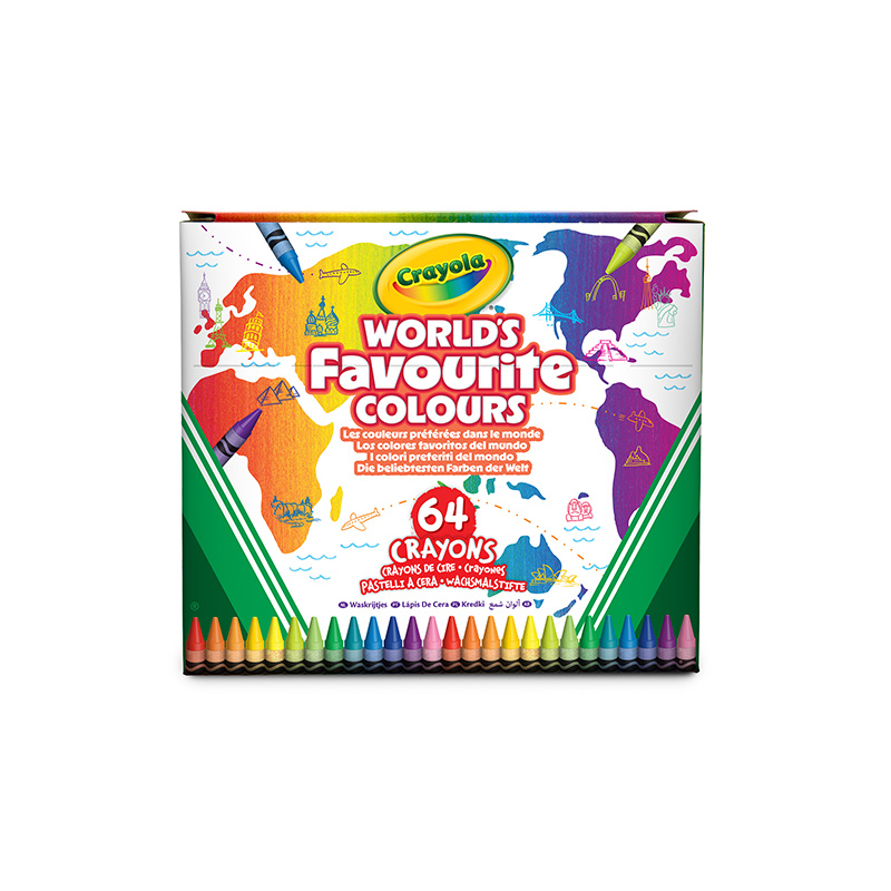 World's Favoutire Colours - 64 pastelli a cera
