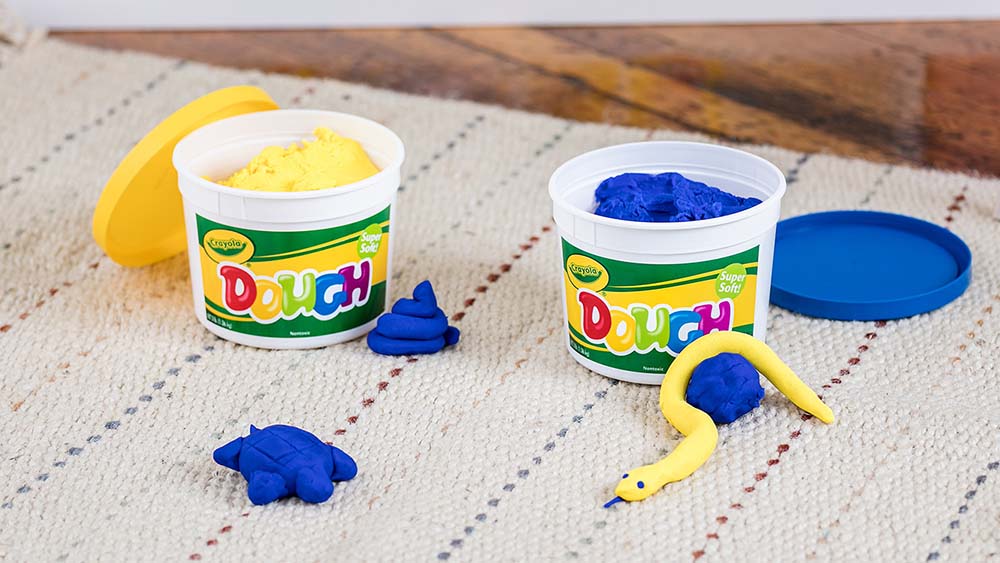 dough buckets on a rug