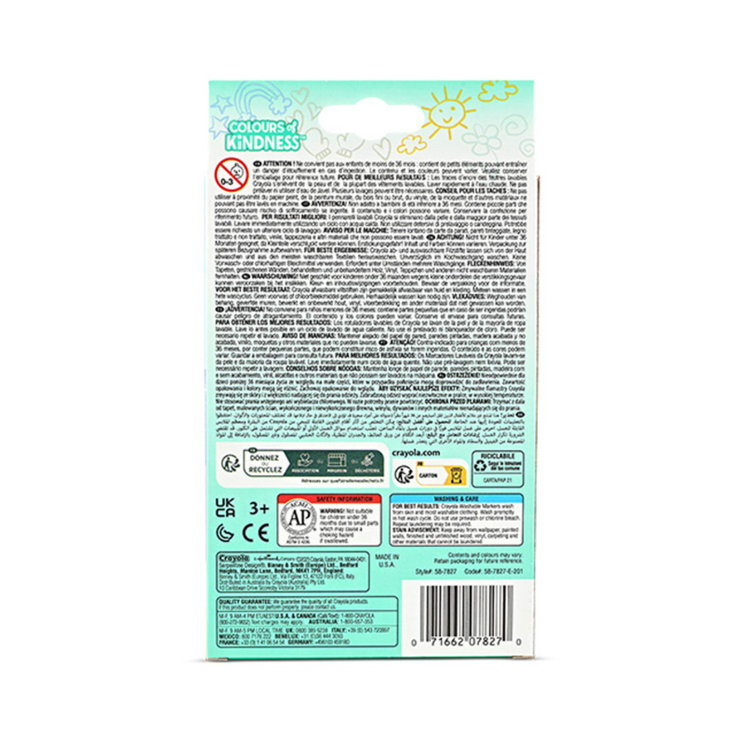 Colours of Kindness - 10 Pennarelli Lavabile Punta fineBack view