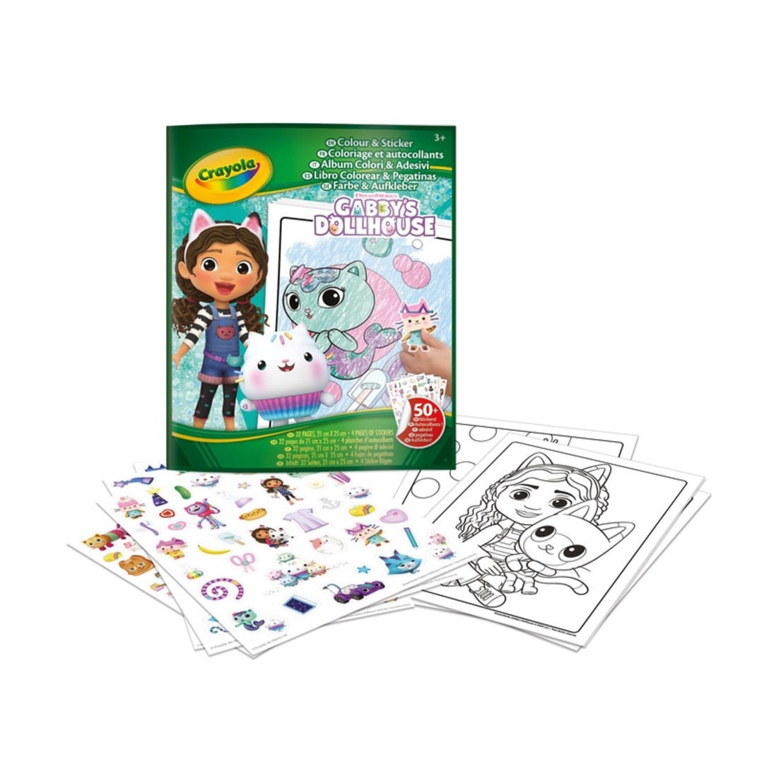 Album Colour & sticker  - Gabby's DollhousePackaging with contents
