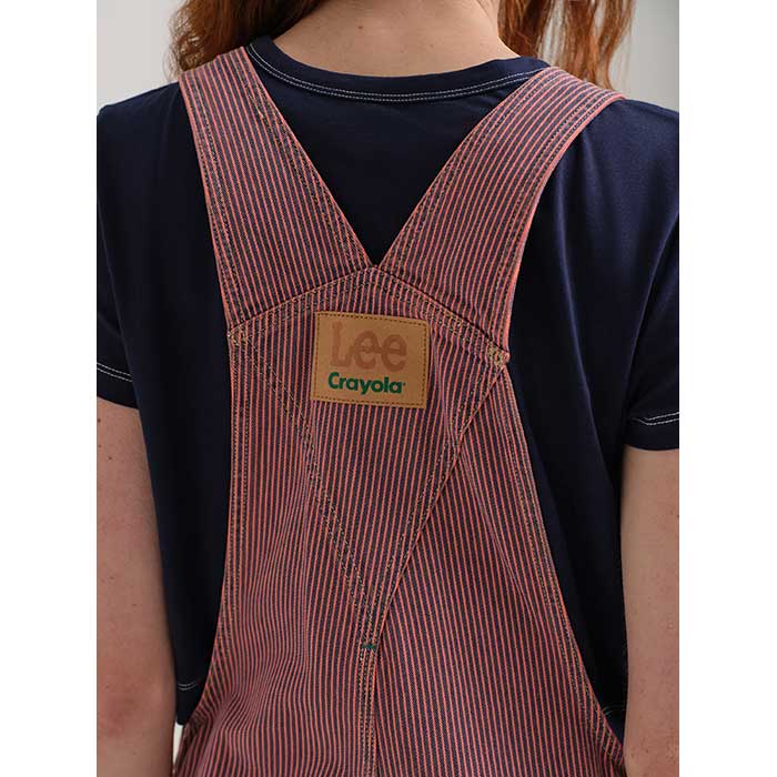 Crayola® x Lee® Women's Limited Edition Colors Slim Straight Bib Overall back view.