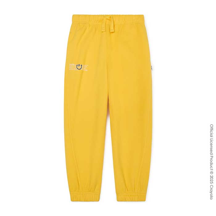 Color Lab Toddler & Kids Fleece Jogger banana manai front view.