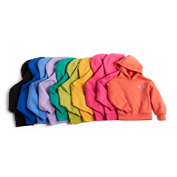 Color Lab Toddler and Kids Fleece Hoodie in Assorted colors.
