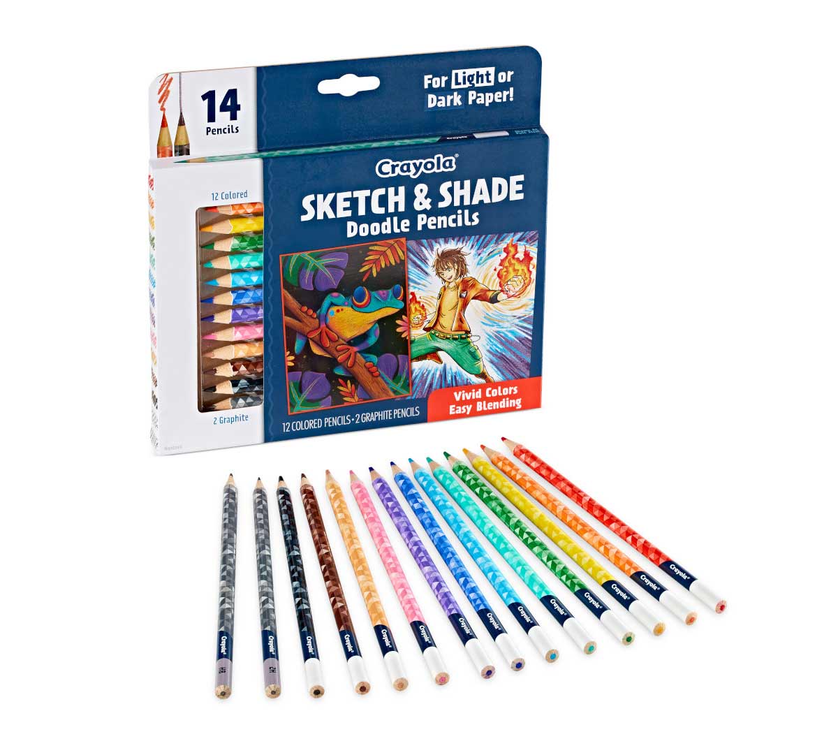 Sketch and Shade Doodle Pencils  14 count packaging and contents.