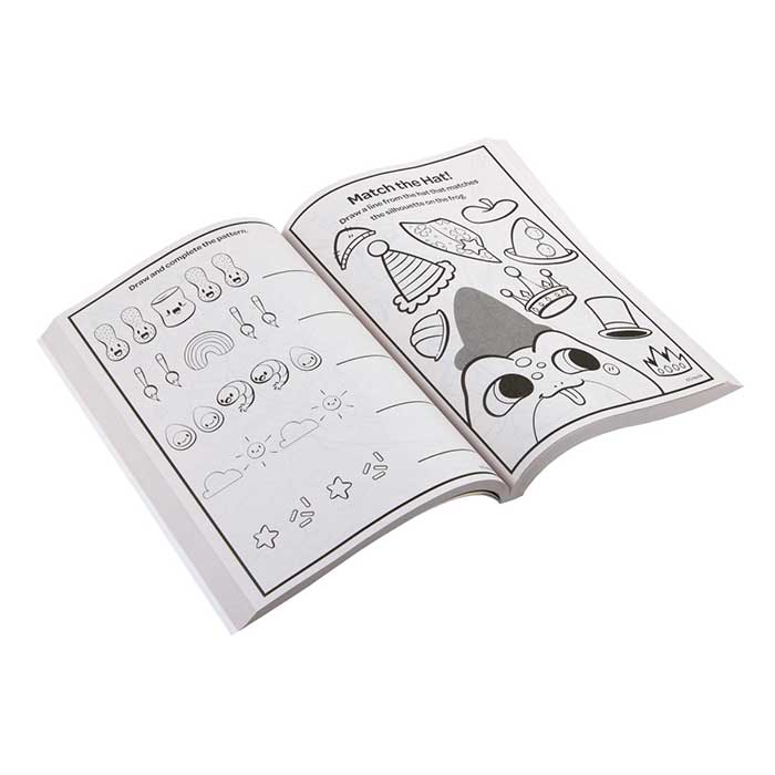 Colossal Collection of Coloring, 288 Coloring Book Pages. Book open to select pages.