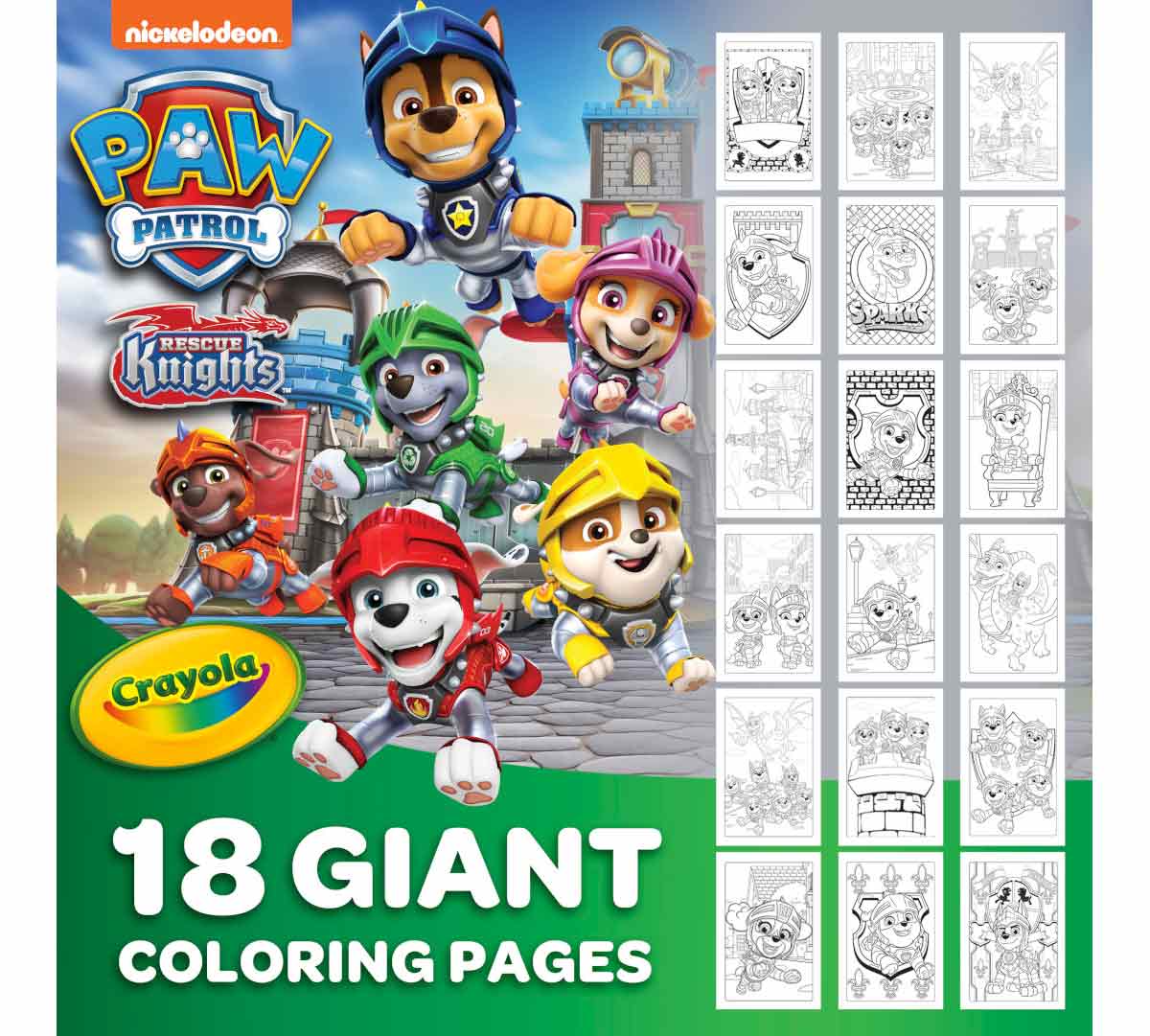 Paw Patrol Giant Coloring Pages. 18 giant coloring pages.  Paw patrol characters and included coloring pages.