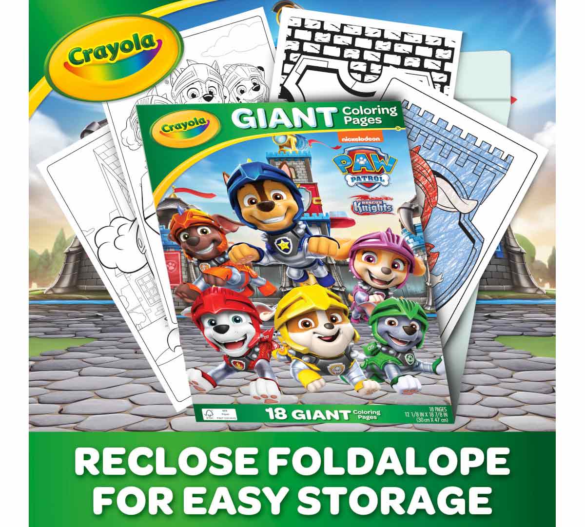 Paw Patrol Giant Coloring Pages. Reclose foldalope for easy storage.