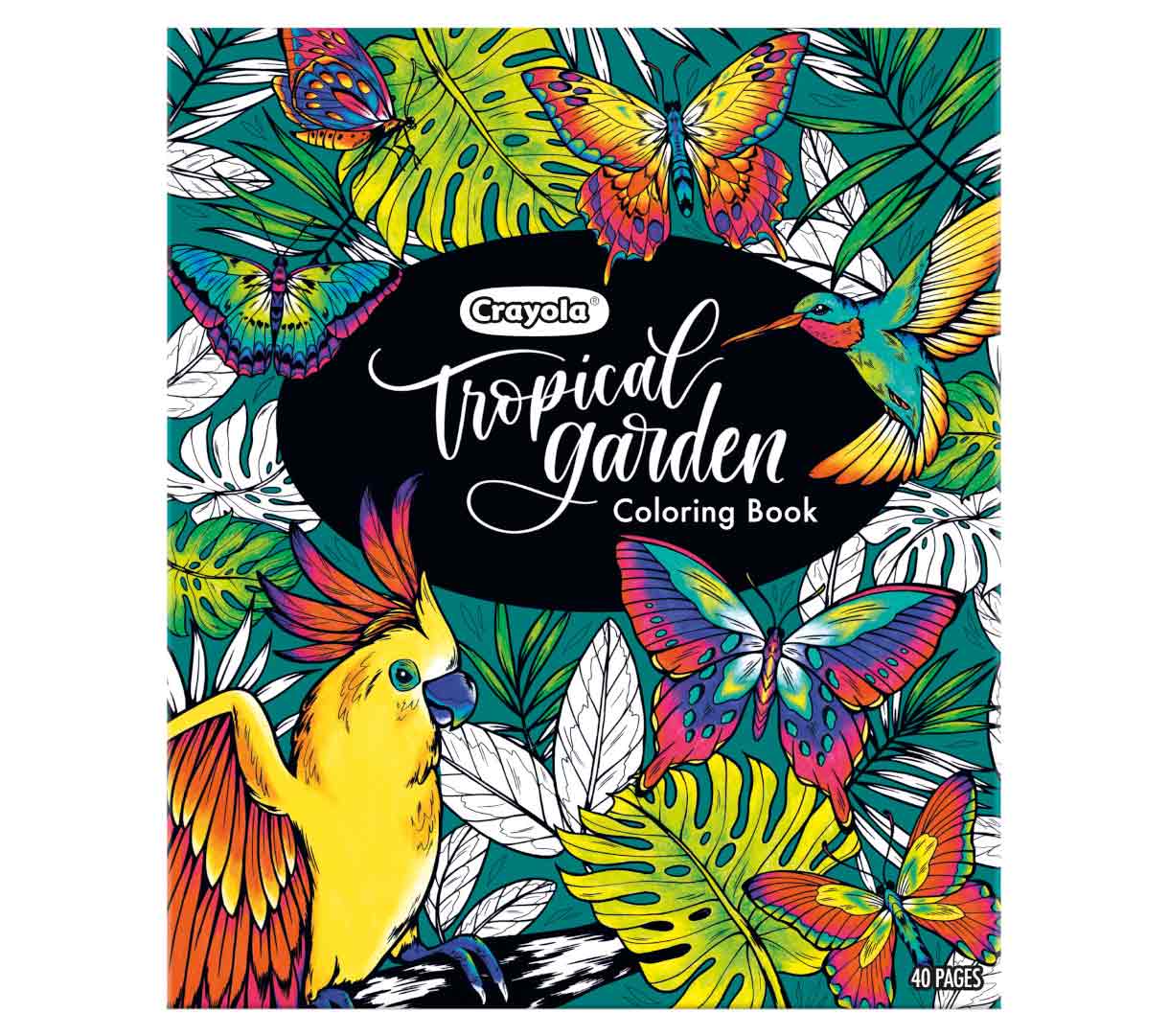 Tropical Garden Coloring Book front view