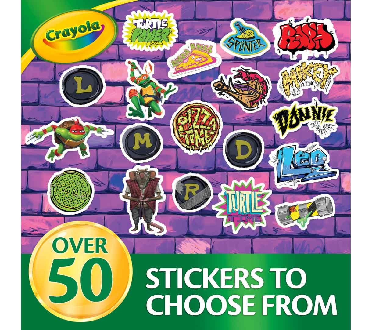 Teenage Mutant Ninja Turtles Color and Sticker Activity Set with Markers. Over 50 stickers to choose from.