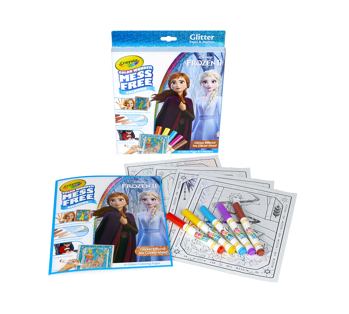 Color Wonder Mess Free Frozen 2 Glitter Effects Set  Front View