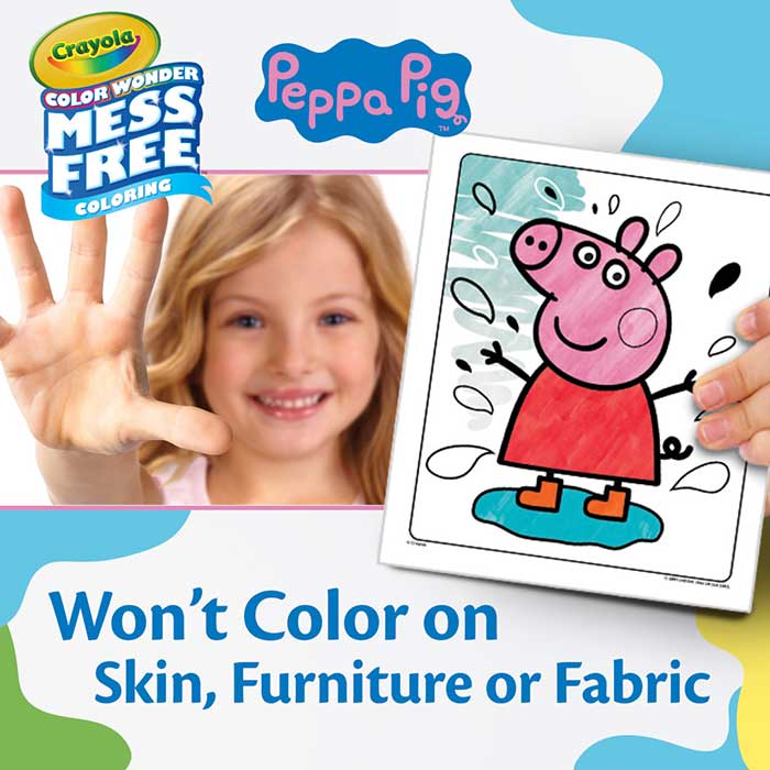Color Wonder Mess Free Peppa Pig Coloring Set. Won't color on skin, furniture or fabric.
