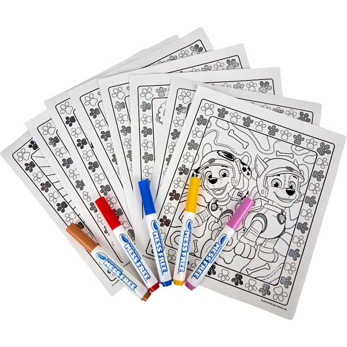 Color Wonder Mess Free PAW Patrol Rescue Wheels Metallic Coloring Pages & Markers contents.