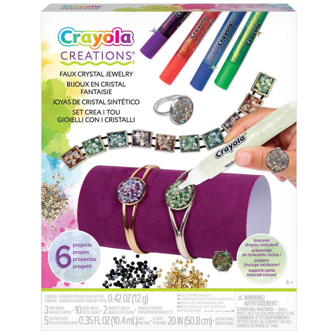Crayola® Creations® - Faux Crystal Jewelry Kit Front view.