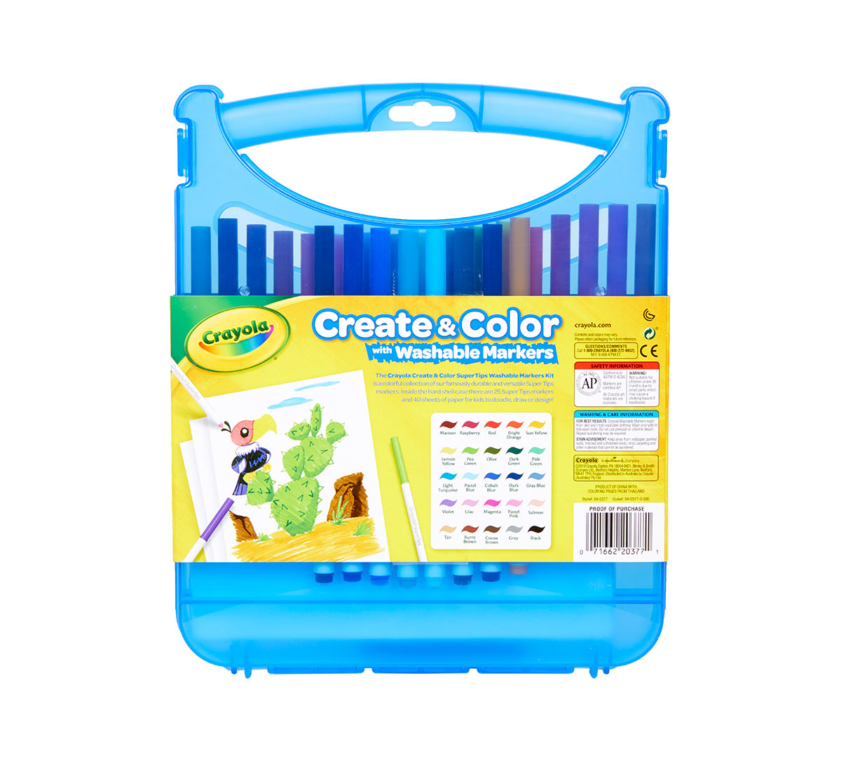 Create and Color With Super Tips Washable Markers back view