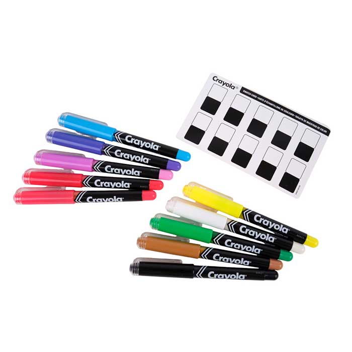 Brush Tip Acrylic Paint Markers, 10 count contents