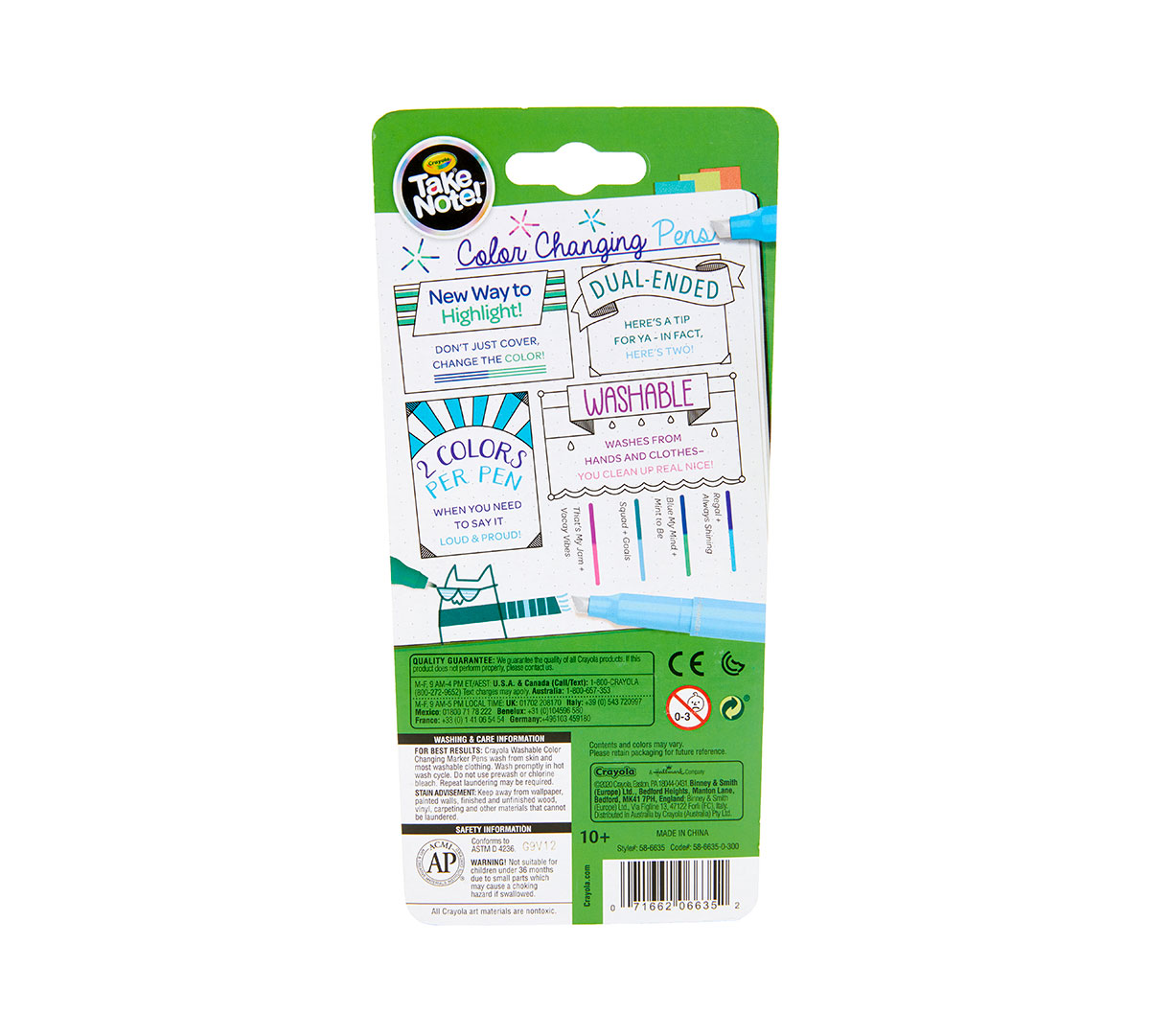 Take Note Dual Ended Color Changing Pens  4 Count