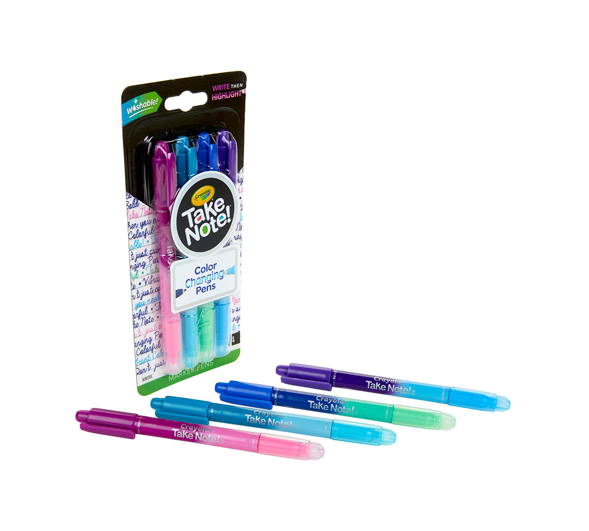 Take Note Dual Ended Color Changing Pens  4 Count