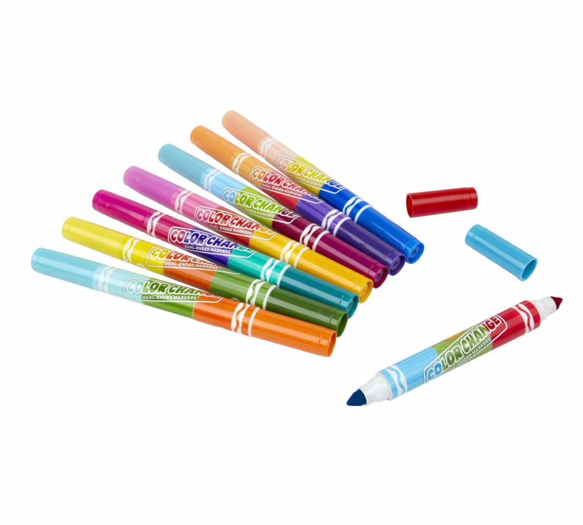 Dual-Ended Color Changing Markers  8 count contents.
