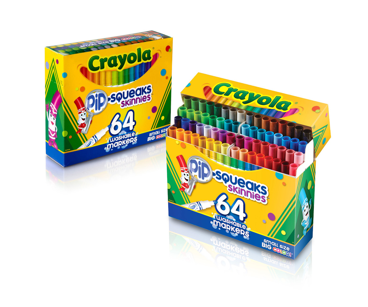 Pip-Squeaks Skinnies Washable Markers  64 Count