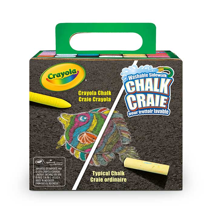 Crayola Washable Sidewalk Chalk, 24 Count back view