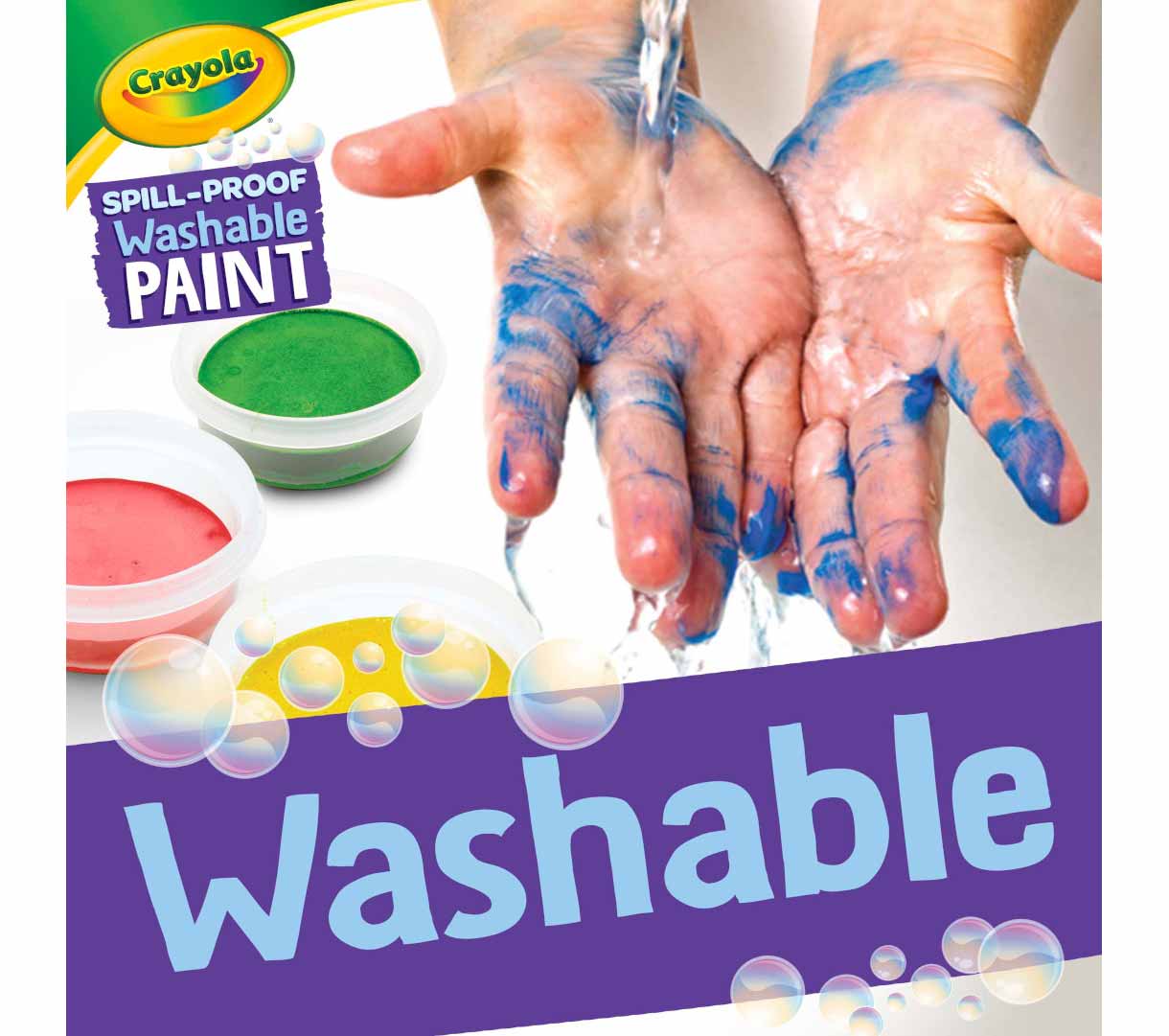 Spill Proof Washable Paint  5 count. Washable