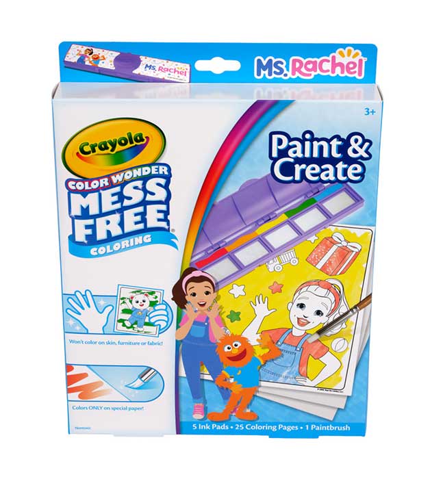 Color Wonder Paint N Create, Ms. Rachel front view.