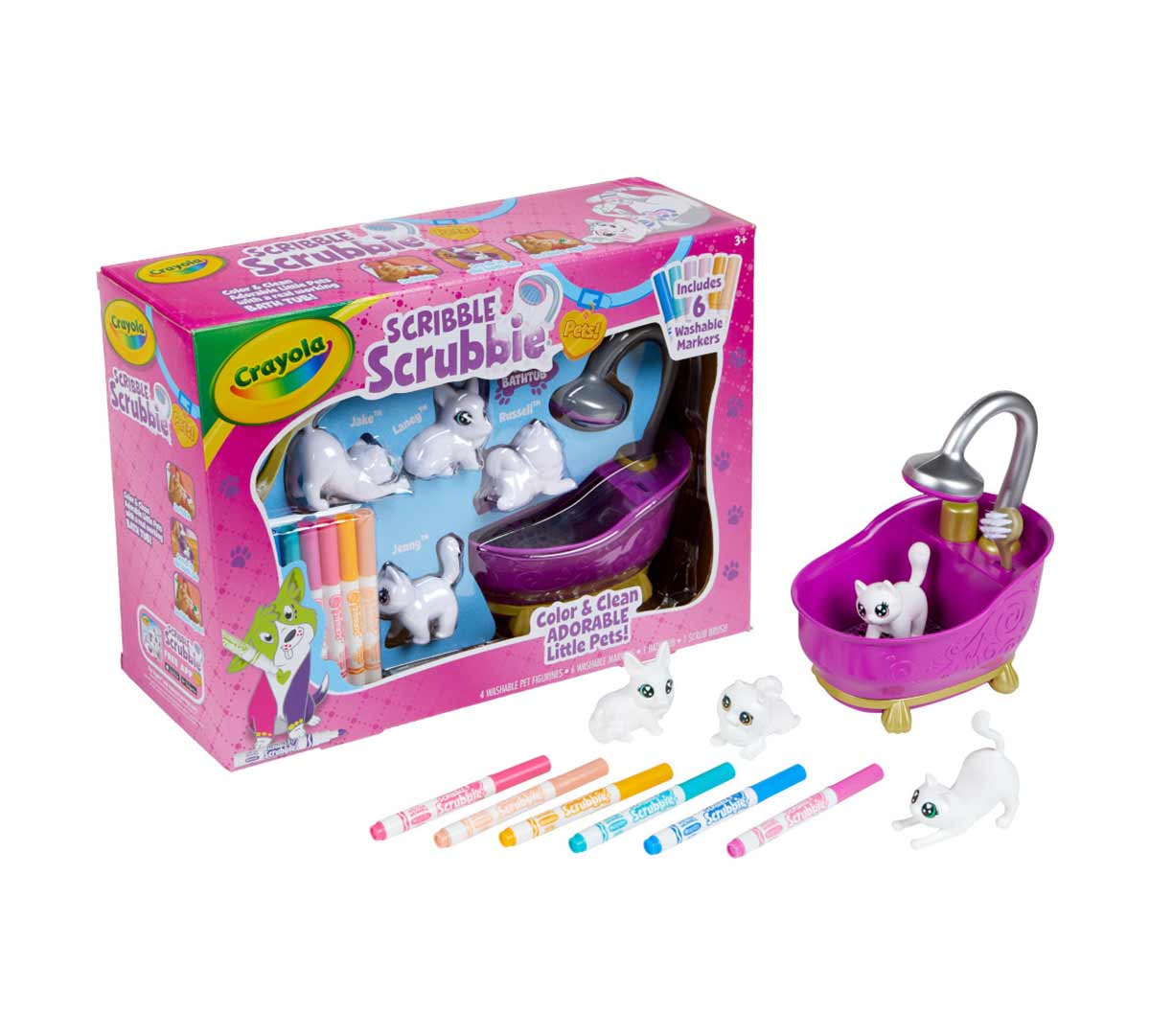 Scribble Scrubbie Pets Purple Tub Playset