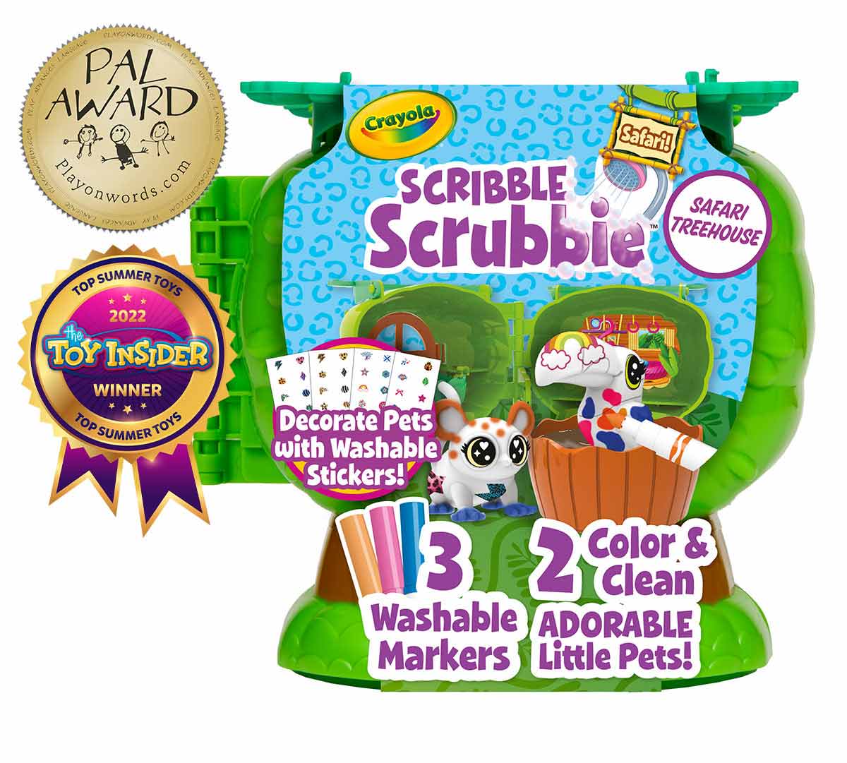 Scribble Scrubbie Safari Treehouse with Toy Insider and PAL Award seals