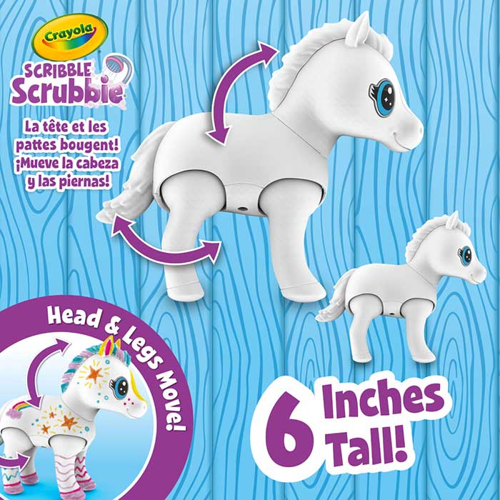 Scribble Scrubbie Jumbo Pet, Big Evie. . Head & Legs move. 6 inches tall!