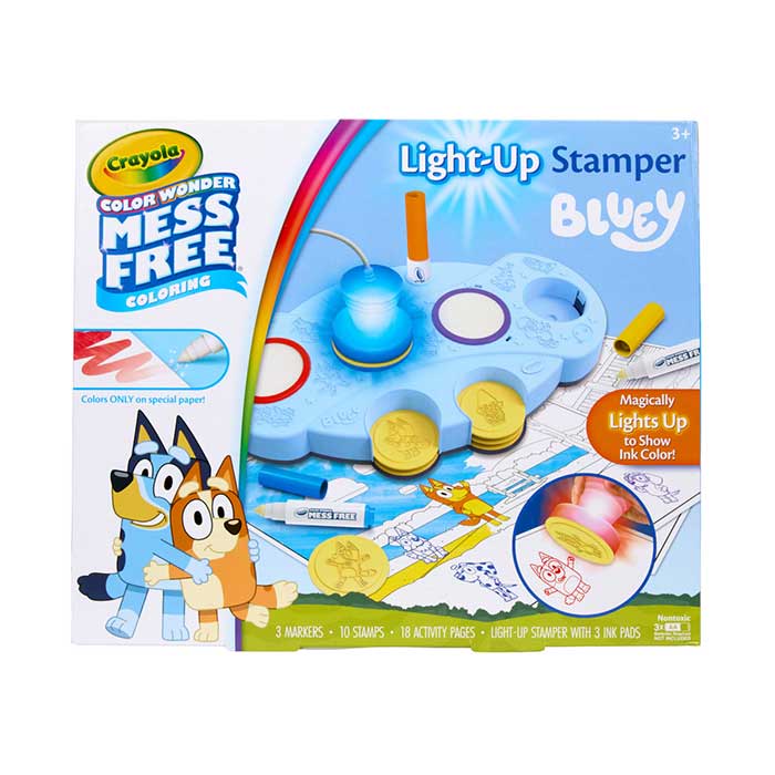 Color Wonder Mess Free Stamper Set, Bluey front view.