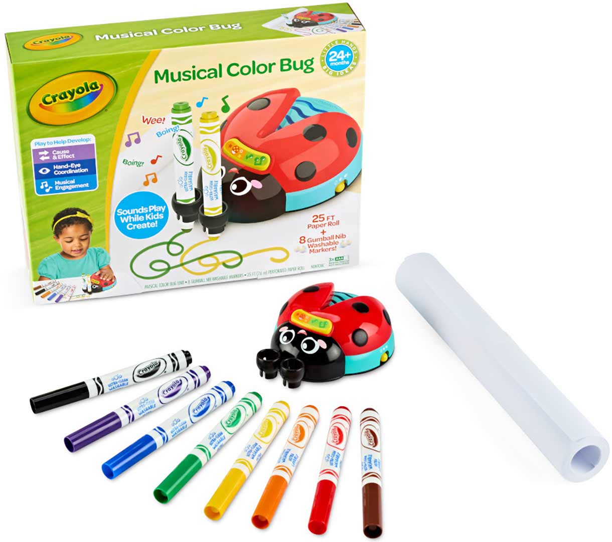 Musical color bug packaging and contents